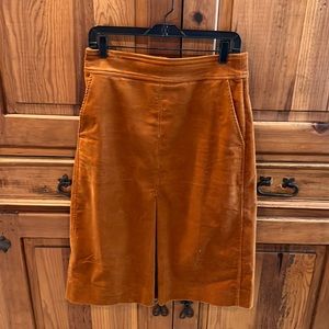 Corduroy mid length skirt.  Brown-Carmel color